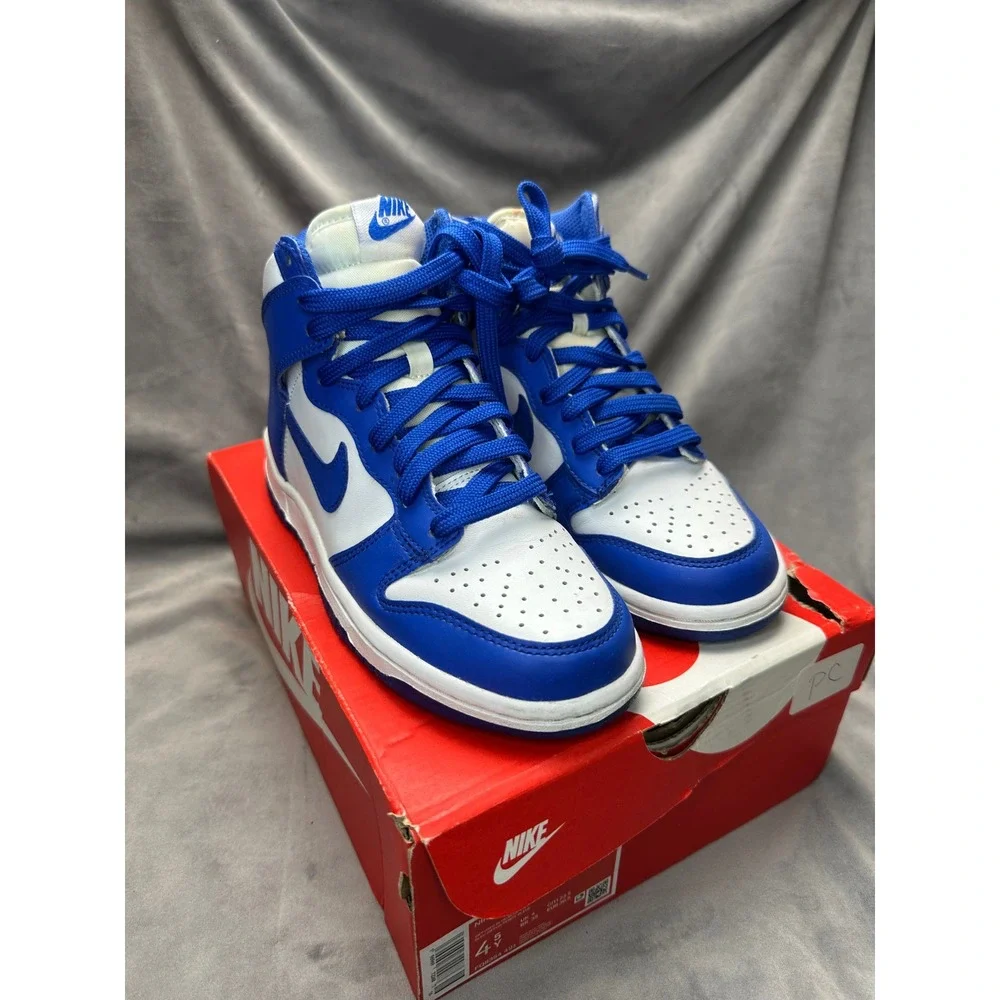 Nike Dunk High Kentucky Blue BG 4Y White Game Royal Kids Sneakers 2021
